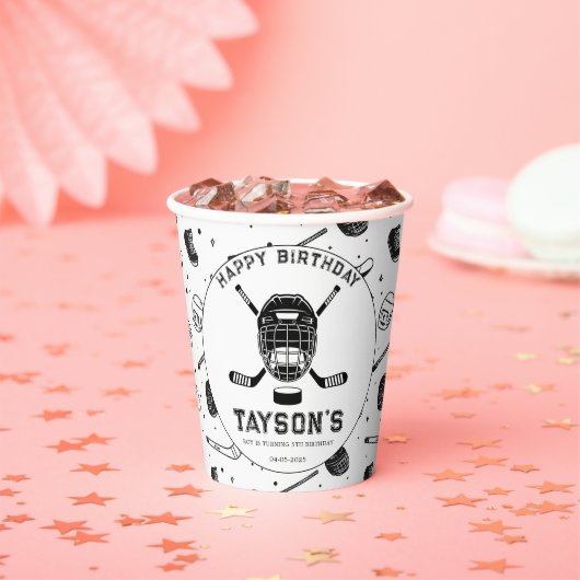 It’s Game Time Hockey 5th Birthday Party  紙コップ (インサイチュ)