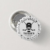 It’s Game Time Hockey 5th Birthday Party  缶バッジ (正面&裏面)