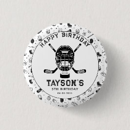 It’s Game Time Hockey 5th Birthday Party  缶バッジ