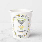 It’s Game Time Tennis 1st Birthday – Fun Kids  紙コップ (裏面)