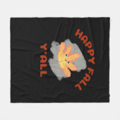 It’s Happy Fall Y’all Retro Classic フリースブランケット (正面(横))