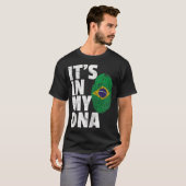 IT_S IN MY DNAブラジル国旗Men Women Pri Tシャツ (正面フル)