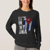 IT S IN MY DNA Cuba Flag Cuban Pride Mens Womens Tシャツ (正面)