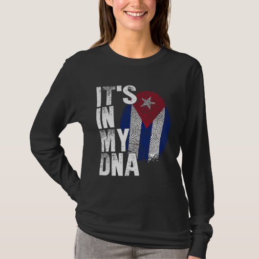 IT S IN MY DNA Cuba Flag Cuban Pride Mens Womens Tシャツ (正面)