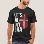 It s in my DNA Denmark Flag Danish Tシャツ (正面)