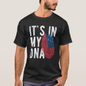 it s in my DNA Samoa flag Fingerprint Tシャツ (正面)