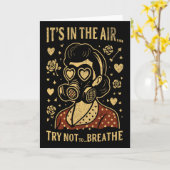 It’s In The Air… Try Not To Breathe Anti Valentine カード (黄色い花)