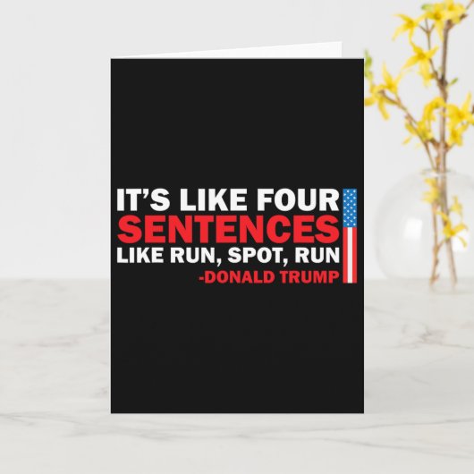 It' S Like Four Sentences Like Run Spot Run Trump  カード (黄色い花)