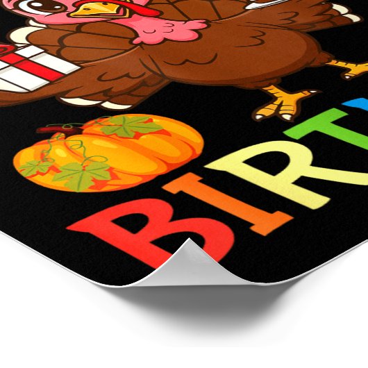 It’s My 17th Birthday Turkey With Cake Present Pum ポスター (角)