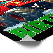 It’s My 2nd Birthday Xmas Santa Monster Truck Chri ポスター (角)