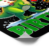 It’s My 3rd Birthday Xmas Snowman Riding Dinosaur  ポスター (角)