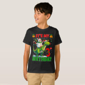 It’s My 3rd Birthday Xmas Snowman Riding Dinosaur Tシャツ (正面フル)