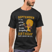 It’S My Birthday Black Women September Virgo Libra Tシャツ (正面)