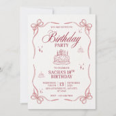 It’s My Birthday Invitation Trendy Design 招待状 (正面)