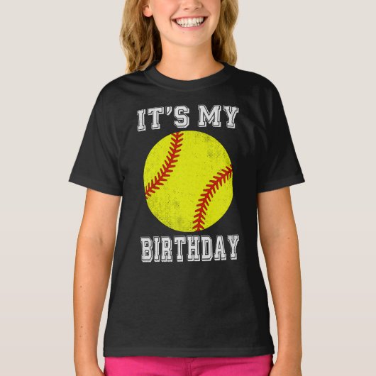 It’s My Birthday Softball Design Tシャツ (正面)