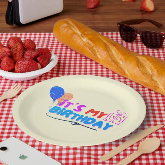 IT´S MY BIRTHDAY TODAY ペーパープレート (ピクニック)
