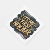 It’s My First New Year in Black and Gold スタンダードランチョンナプキン (角)