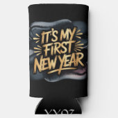 It’s My First New Year in Black and Gold Favor スリム缶クーラー (裏面)