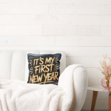 It’s My First New Year in Black and Gold Gift