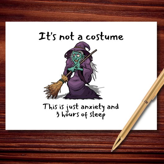 It’s Not a Costume Funny Witch Halloween カード