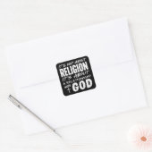 It’s Not About Religion Faith Statement Spiritual  スクエアシール (封筒)