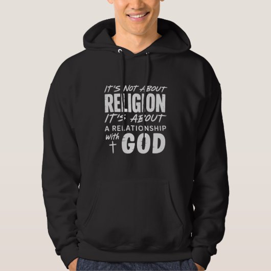 It’s Not About Religion Faith Statement Spiritual  パーカ (正面)