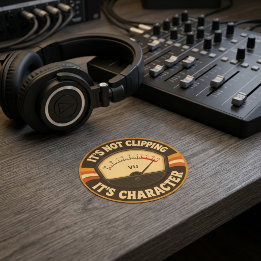 It’s Not Clipping, It’s Character – Audio Engineer ラウンドシール