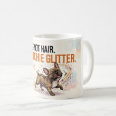 It’s Not Hair It’s Frenchie Glitter Funny Dog Desi コーヒーマグカップ (正面右)