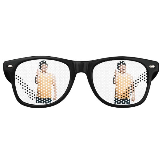 “It’s OK!” Party Glasses – Fun Perforated Lens Sha レトロサングラス (正面)