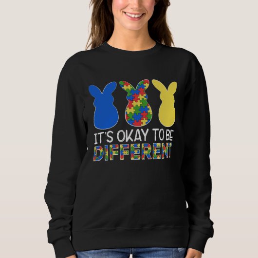 It s OK To Be Different Autism Awareness Easter Bu スウェットシャツ (正面)