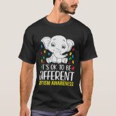It s Ok to Be Different Autism Awareness Puzzle El Tシャツ (正面)