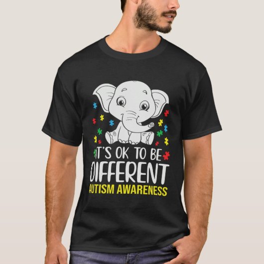 It s Ok to Be Different Autism Awareness Puzzle El Tシャツ (正面)