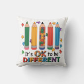 It’s OK to be Different Autism Awareness Teacher クッション (正面)
