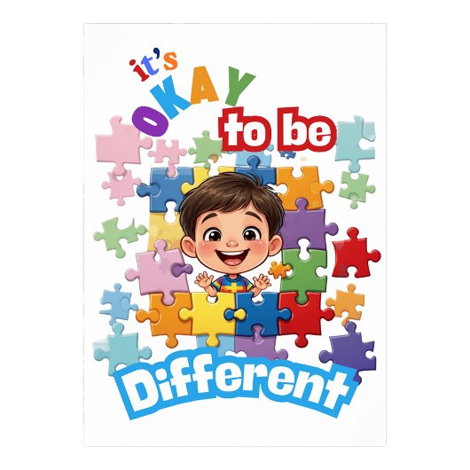 It’s OK to Be Different Autism Support poster ポスター