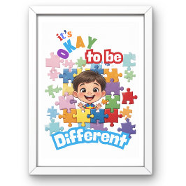It’s OK to Be Different Autism Support poster ポスター