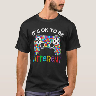 It s Ok To Be Different Games Controller Autism Aw Tシャツ