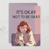 It’s Okay Not to Be Okay – Emotional Support Card  招待状 (正面/裏面)