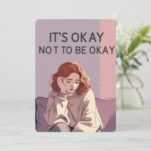 It’s Okay Not to Be Okay – Emotional Support Card  招待状 (スタンド正面)