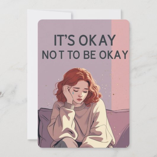 It’s Okay Not to Be Okay – Emotional Support Card  招待状 (正面)