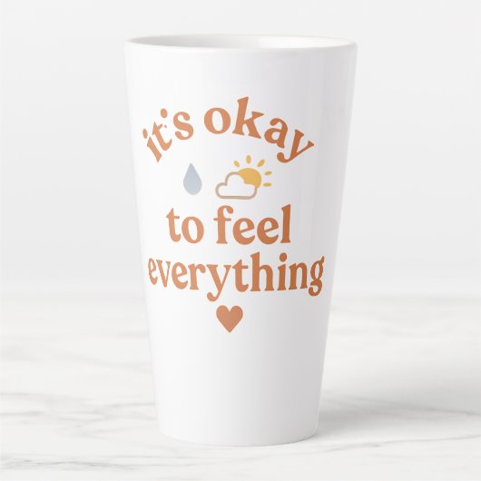 It’s Okay To Feel Everything shirt Mental Health  カフェラテマグ (正面)