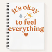 It’s Okay To Feel Everything shirt Mental Health ノートブック (正面)