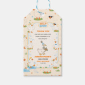 It’s ONE Silly Goose Retro 1st Birthday Fun Modern ギフトタグ (正面)