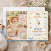 It’s ONE Silly Goose Retro 1st Birthday Fun Modern 招待状