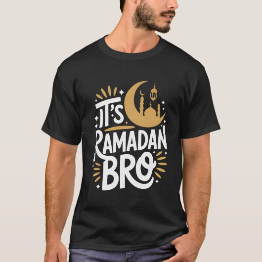 It’s Ramadan Bro Gold Crescent Mosque Tシャツ (正面)