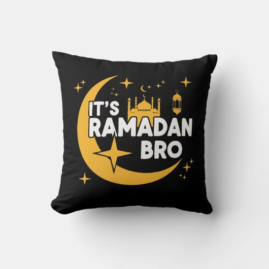 It’s Ramadan Bro Happy Fasting Islamic Crescent  クッション (正面)