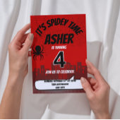 It’s Spidey Time Birthday Invitation | Editable 招待状