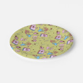 It’s Springtime Book Lovers Colorful Doodles Party ペーパープレート (アングル)
