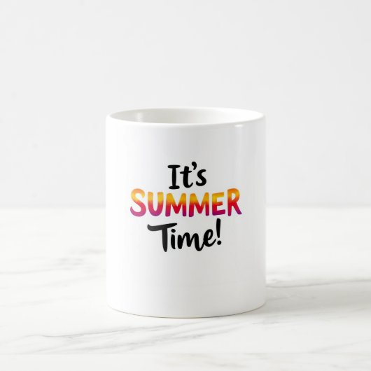 It’s Summer Time Rainbow Typography Mug コーヒーマグカップ (中央)