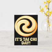 It’s Tai Chi Day Martial Arts Wellness Meditation  カード (黄色い花)