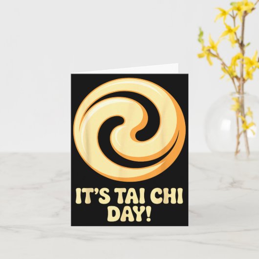 It’s Tai Chi Day Martial Arts Wellness Meditation  カード (黄色い花)